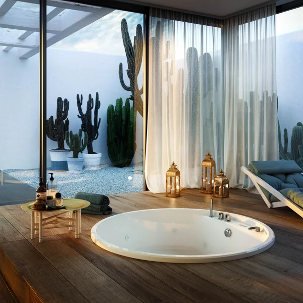 Vasca da bagno rotonda da esterno